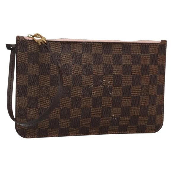 LOUIS VUITTON Damier Ebene Neverfull MM Pouch - Picture 1 of 16